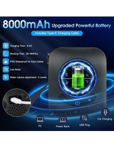 Ducha Portátil Yimserk YS-OSBK5 8000mAh 6L/min Impermeable 2