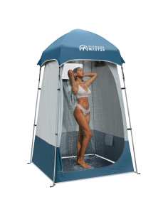 Carpa de Ducha Privada OutdoorMaster 140x140x230cm Azul