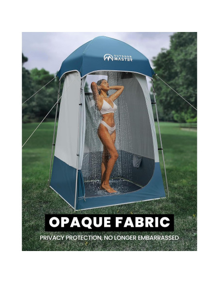 Carpa de Ducha Privada OutdoorMaster 140x140x230cm Azul
