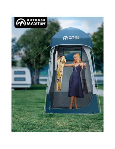 Carpa de Ducha Privada OutdoorMaster 140x140x230cm Azul