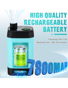 Ducha de Camping Portátil Brarvagur 7800mAh USB-C Azul 2