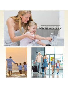 Porta Jabón de Viaje Vonpri Negro 11.4x7.6 cm Duradero 2