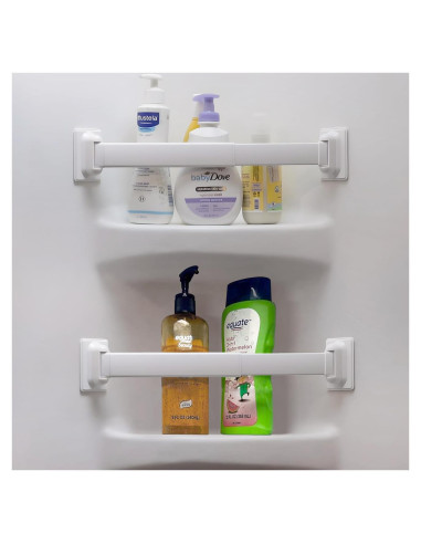 Barra de Almacenamiento de Esquina para Ducha RV Safoner 2 Paquetes