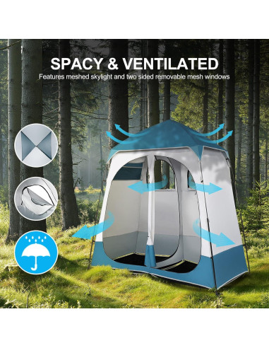 Carpa de Ducha VINGLI 2 Habitaciones 2.29m Plegable Impermeable