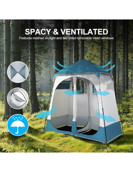 Carpa de Ducha VINGLI 2 Habitaciones 2.29m Plegable Impermeable