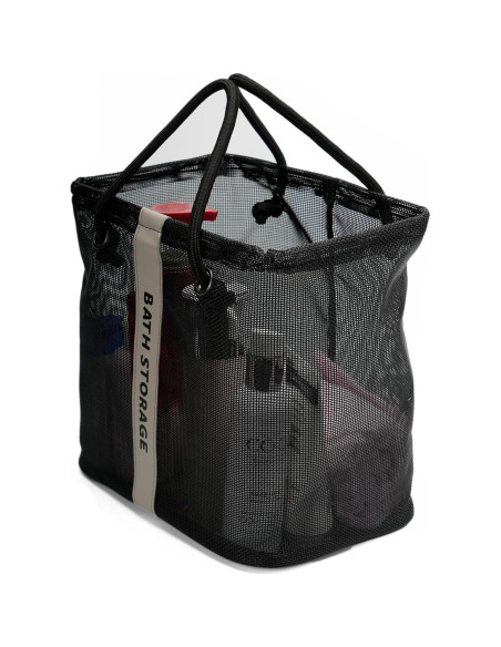 Organizador de Ducha TOPASION Grande Malla Negra 190g Organizador de Ducha TOPASION Grande Malla Negra 190g