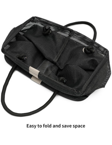 Organizador de Ducha TOPASION Grande Malla Negra 190g