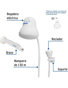 Cabezal de Ducha Eléctrico Foset REGEL-4 4 Temperaturas 2