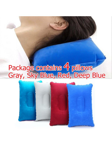4 Almohadas de Viaje Inflables JAKENHAM A4 Ultraligeras