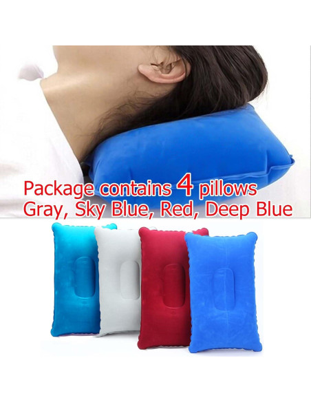 4 Almohadas de Viaje Inflables JAKENHAM A4 Ultraligeras