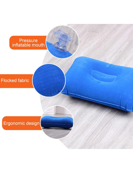 4 Almohadas de Viaje Inflables JAKENHAM A4 Ultraligeras