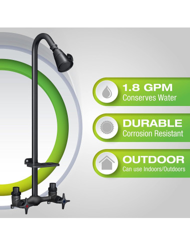 Kit de Ducha Exterior Homewerks 3070-252-MB-B-WS Negro Mate