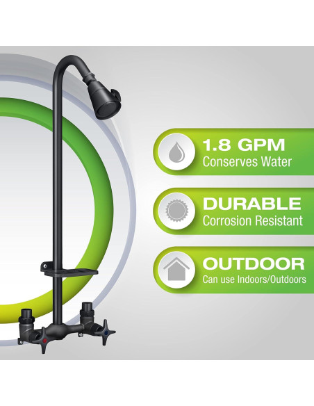 Kit de Ducha Exterior Homewerks 3070-252-MB-B-WS Negro Mate