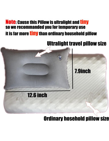 4 Almohadas de Viaje Inflables JAKENHAM A4 Ultraligeras