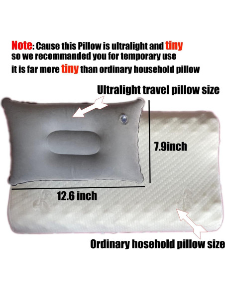 4 Almohadas de Viaje Inflables JAKENHAM A4 Ultraligeras