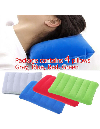 4 Almohadas Inflables JAKENHAM para Viajes y Camping 40.64x26.67cm