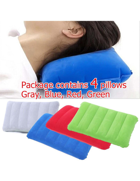 4 Almohadas Inflables JAKENHAM para Viajes y Camping 40.64x26.67cm