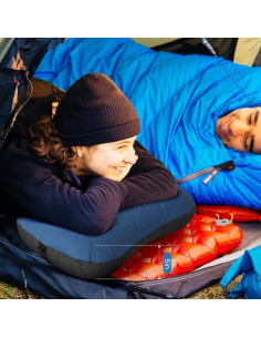 Almohada Inflable de Camping UWILLION Azul Ergonómica 12.7cm 2