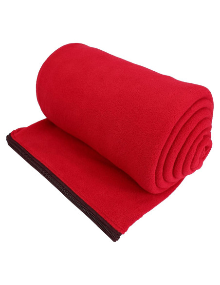 Saco de dormir OSAGE RIVER felpa microfibra 178x79 cm rojo
