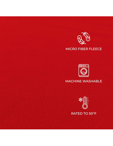 Saco de dormir OSAGE RIVER felpa microfibra 178x79 cm rojo