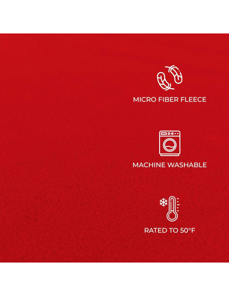 Saco de dormir OSAGE RIVER felpa microfibra 178x79 cm rojo