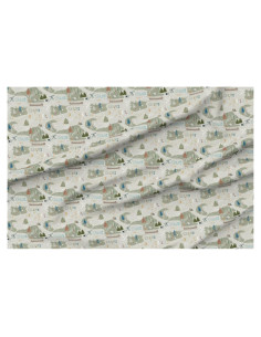 Tela de Algodón Spoonflower Mapa de Montaña 106.68 cm - Costura