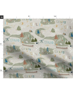 Tela de Algodón Spoonflower Mapa de Montaña 106.68 cm - Costura 2