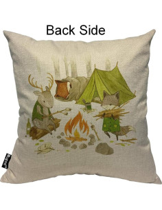 Funda de Cojín Cuadrada Mugod 45x45 cm Animales Camping 2