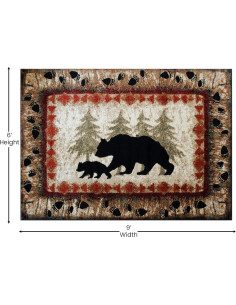 Alfombra de Área Masada Rugs Cabaña Oso 1.83x2.74m 2