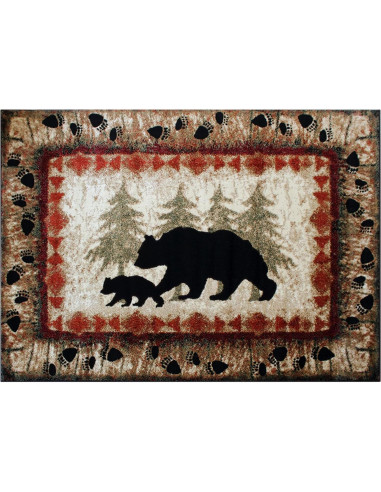 Alfombra de Área Masada Rugs Cabaña Oso 1.83x2.74m