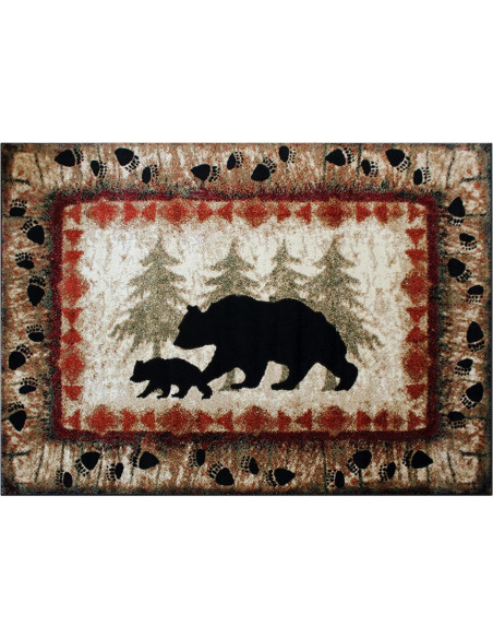 Alfombra de Área Masada Rugs Cabaña Oso 1.83x2.74m