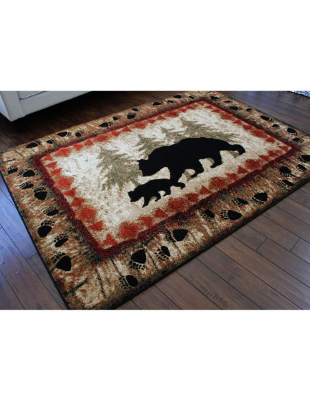 Alfombra de Área Masada Rugs Cabaña Oso 1.83x2.74m