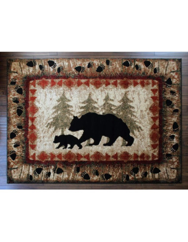 Alfombra de Área Masada Rugs Cabaña Oso 1.83x2.74m