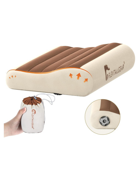 Almohada Inflable Ergonómica FLEXTAILGEAR para Camping 156g