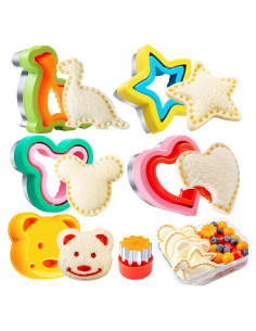 Cortadores de Sándwich para Niños Kimfead 6 Pcs Variados