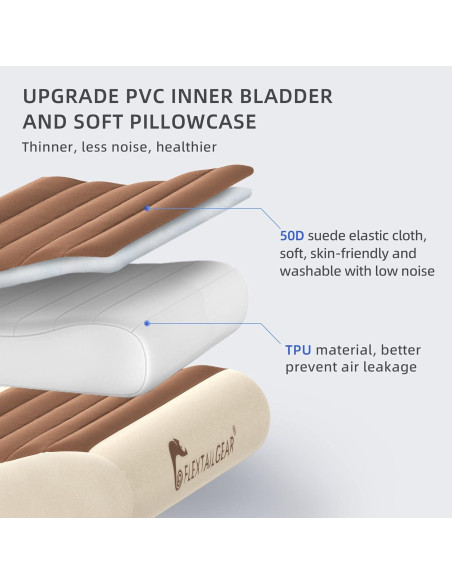 Almohada Inflable Ergonómica FLEXTAILGEAR para Camping 156g