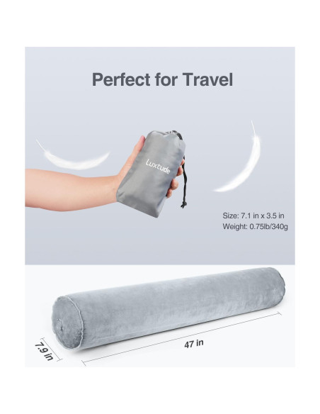 Almohada Corporal Inflable Luxtude 120 cm para Viajar