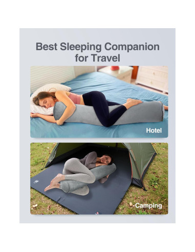 Almohada Corporal Inflable Luxtude 120 cm para Viajar