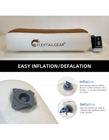 Almohada Inflable Ergonómica FLEXTAILGEAR para Camping 156g