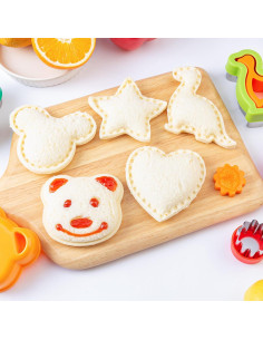 Cortadores de Sándwich para Niños Kimfead 6 Pcs Variados 2