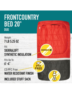 Saco de dormir sintético doble Sierra Designs Frontcountry 3.45 kg 2
