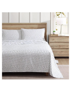 Juego de Sábanas King Eddie Bauer 100% Algodón Percal Verde