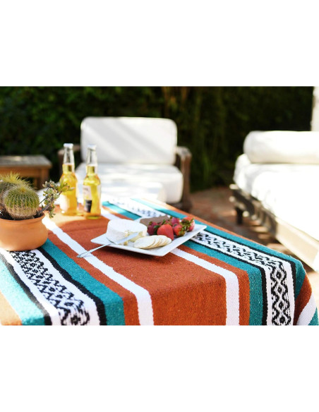 Manta Mexicana Laguna Beach Textile Co Verde Rústico 177.8x121.9cm