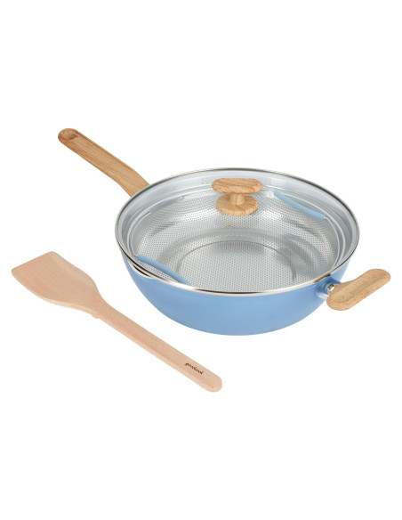 Sartén Saludable GoodCook 3.4L Cerámica Titanio Azul