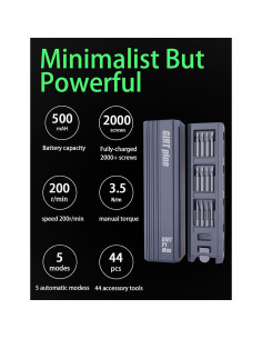 Mini Destornillador Eléctrico GirtPine P1 Max con Luz LED 2