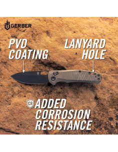 Cuchillo de bolsillo Gerber Gear Scout 8.13 cm Micarta EDC 2