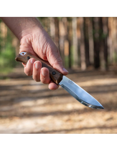 Cuchillo de Caza BPS HK1S de Acero Carbono con Funda de Cuero
