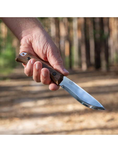 Cuchillo de Caza BPS HK1S de Acero Carbono con Funda de Cuero