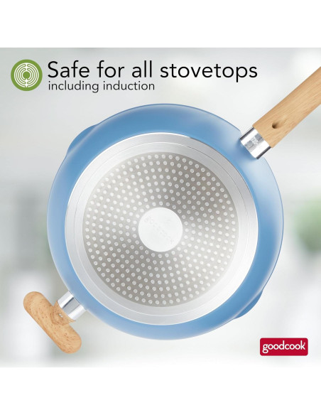 Sartén Saludable GoodCook 3.4L Cerámica Titanio Azul