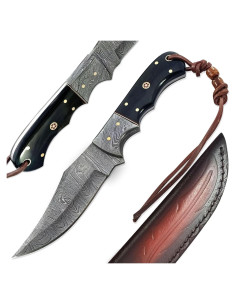 Cuchillo de Caza Damasco Black Wolf BWK-5562 21.6 cm